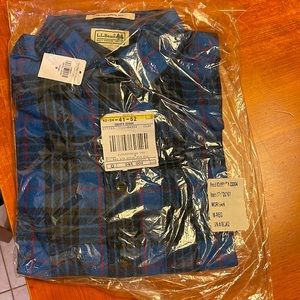 L.L. Bean scotch Plaid Flannel Shirt Medium